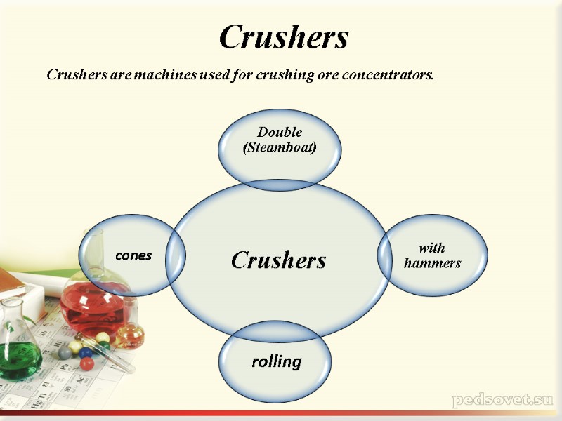 Crushers       Crushers are machines used for crushing ore
